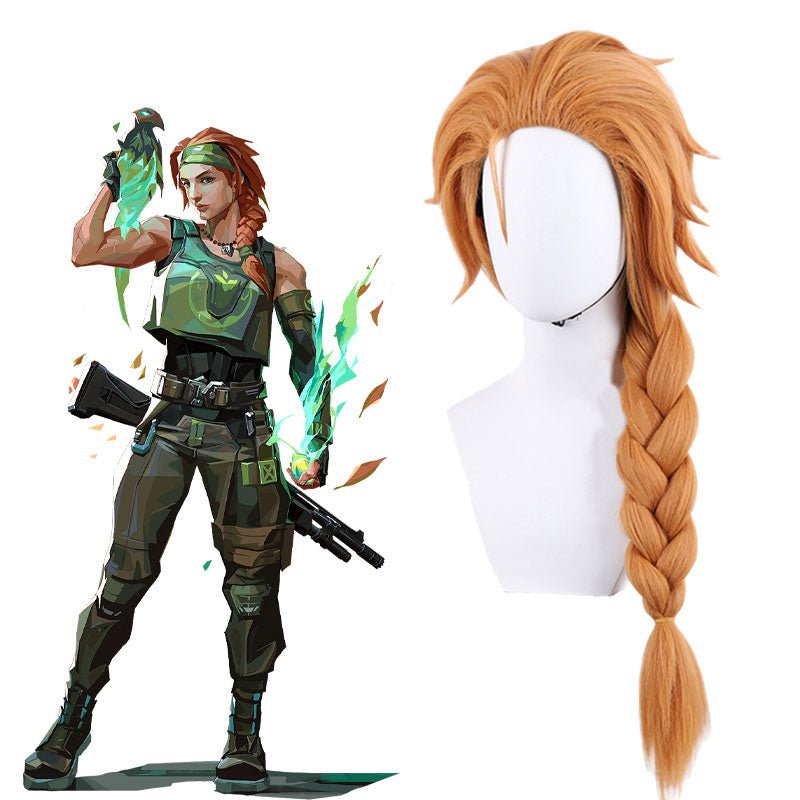 Valorant Skye Orange Cosplay Wig - lemailwigs