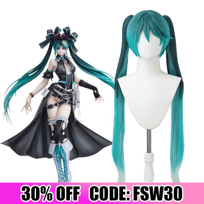 VOCALOID Hatsune Miku Calne Ca Long Straight Gradient Cosplay Wig - lemailwigs