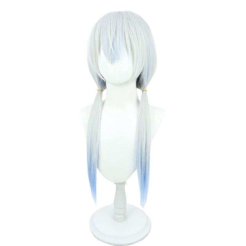 Vtuber Hakase Fuyuki Grey Mixed Blue Cosplay Wig - lemailwigs