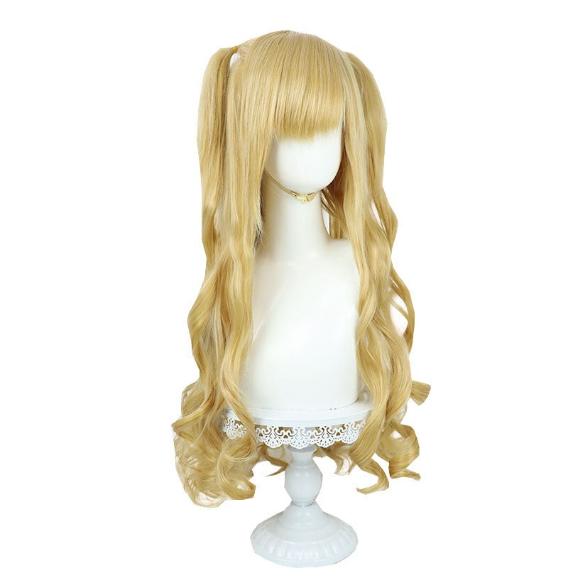 Vtuber Sister Cleaire Long Blonde Curly Cosplay Wig - lemailwigs