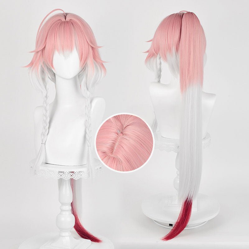 Wuthering Waves Changli Pink mixed White Cosplay Wig - lemailwigs