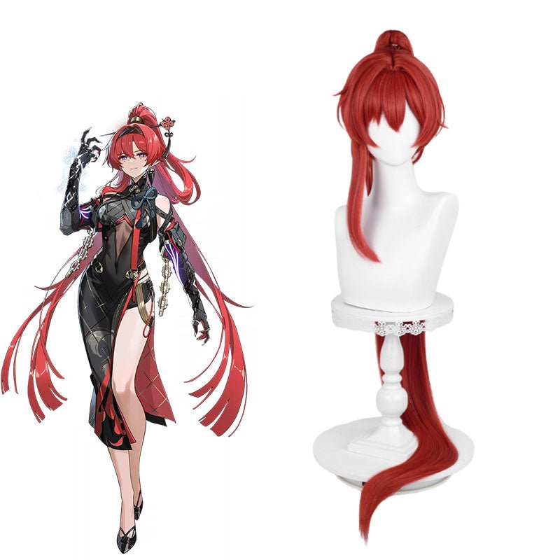 Wuthering Waves Yinlin Red Cosplay Wig - lemailwigs