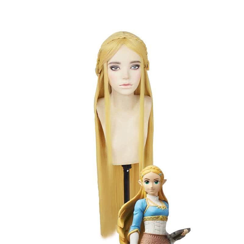 Zelda: Breath of the Wild Princess Zelda Long Straight Blonde Cosplay Wigs - lemailwigs