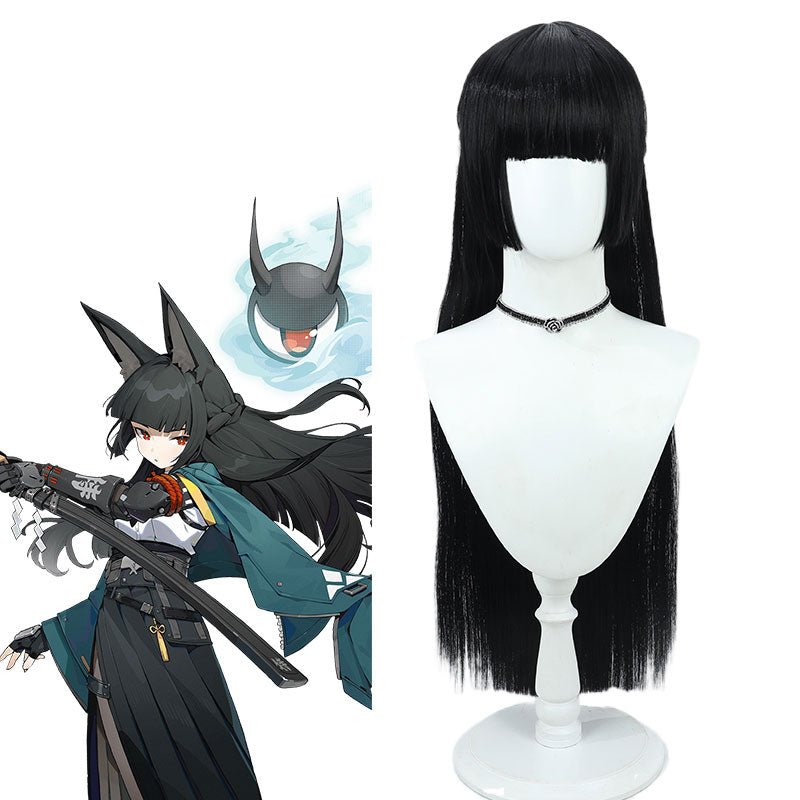 Zenless Zone Zero Hoshimi Miyabi Black Long Straight Cosplay Wigs - lemailwigs