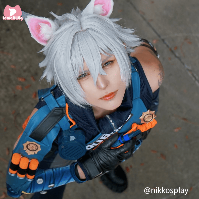 Zenless Zone Zero Seth White Cosplay Wig - lemailwigs