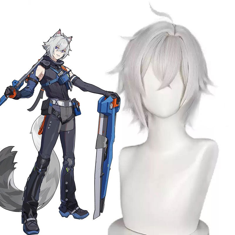 Zenless Zone Zero Seth White Cosplay Wig - lemailwigs
