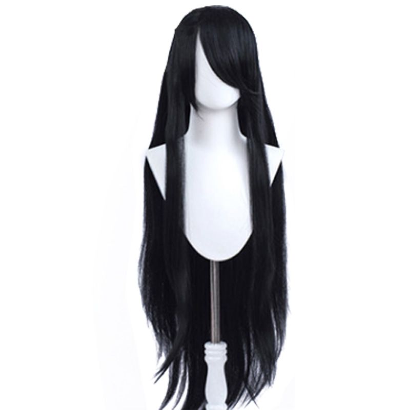 100cm Long Straight Black Color General Anime Cosplay Wigs - lemailwigs