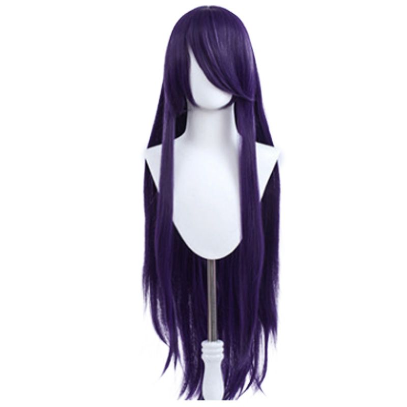 100cm Long Straight Dark Purple Color General Anime Cosplay Wigs - lemailwigs