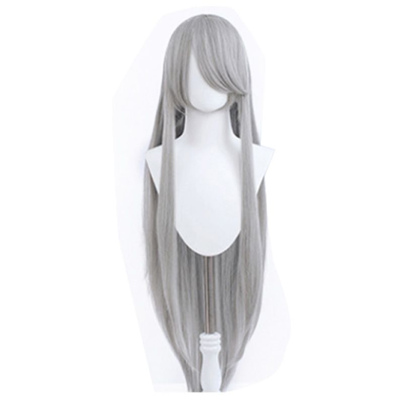 100cm Long Straight Light Grey Color General Anime Cosplay Wigs - lemailwigs