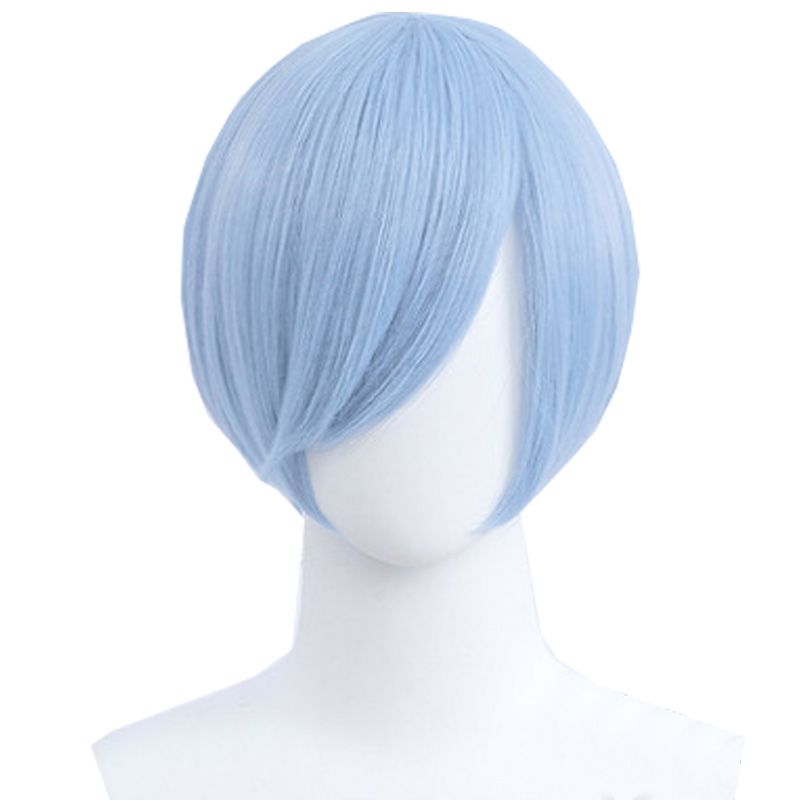 30cm Short Straight Light Blue General Anime Cosplay Wigs - lemailwigs