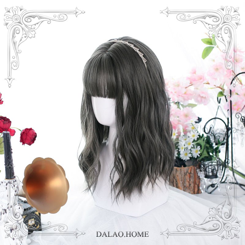 45cm Natural Grey Curly Water Ripples Lolita Wig - lemailwigs