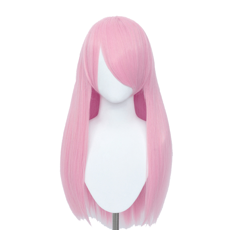 60cm Long Straight Pink Color General Anime Cosplay Wigs - lemailwigs