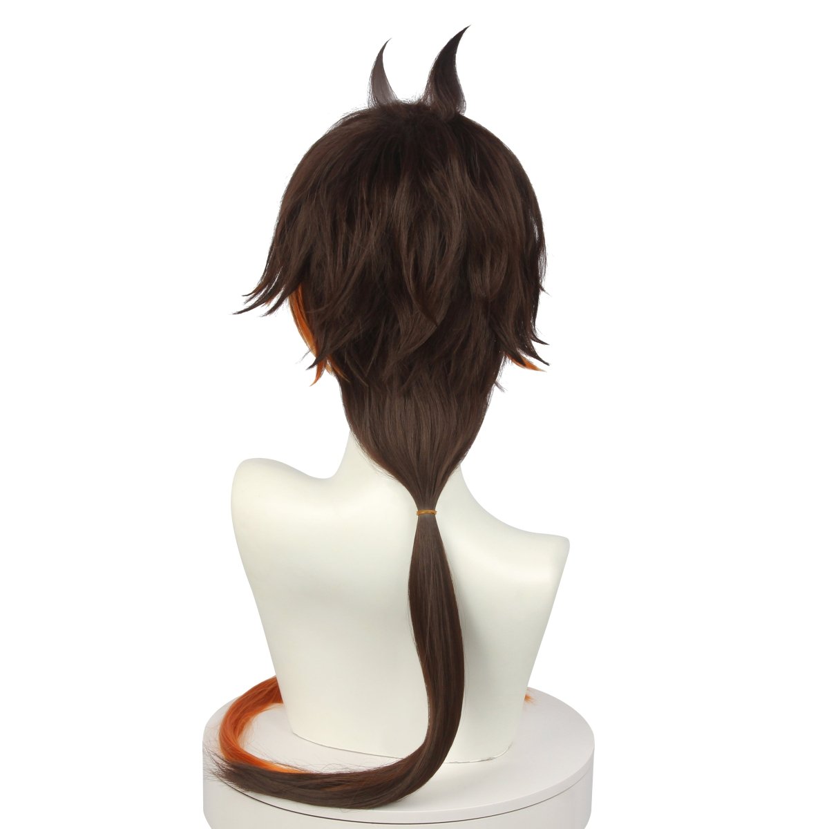 90cm Genshin Impact Zhongli Brown Orange Cosplay Wig - lemailwigs