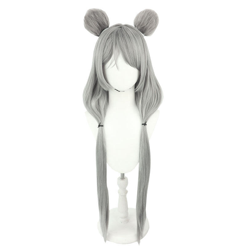 Arknights Lin Yühsia Long Grey Cosplay Wig