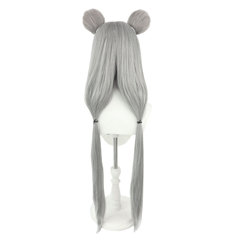 Arknights Lin Yühsia Long Grey Cosplay Wig