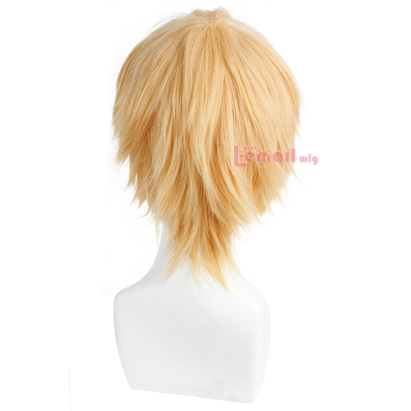 32cm/16.6inches Short Blonde Men Cosplay Wig