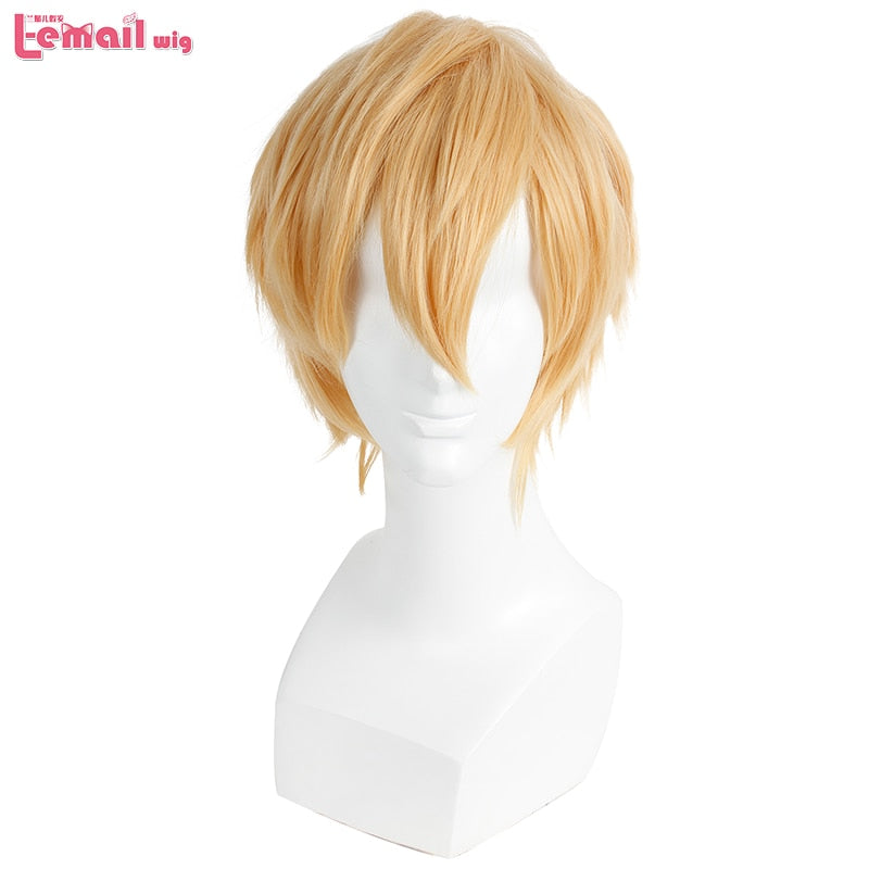 32cm/16.6inches Short Blonde Men Cosplay Wig