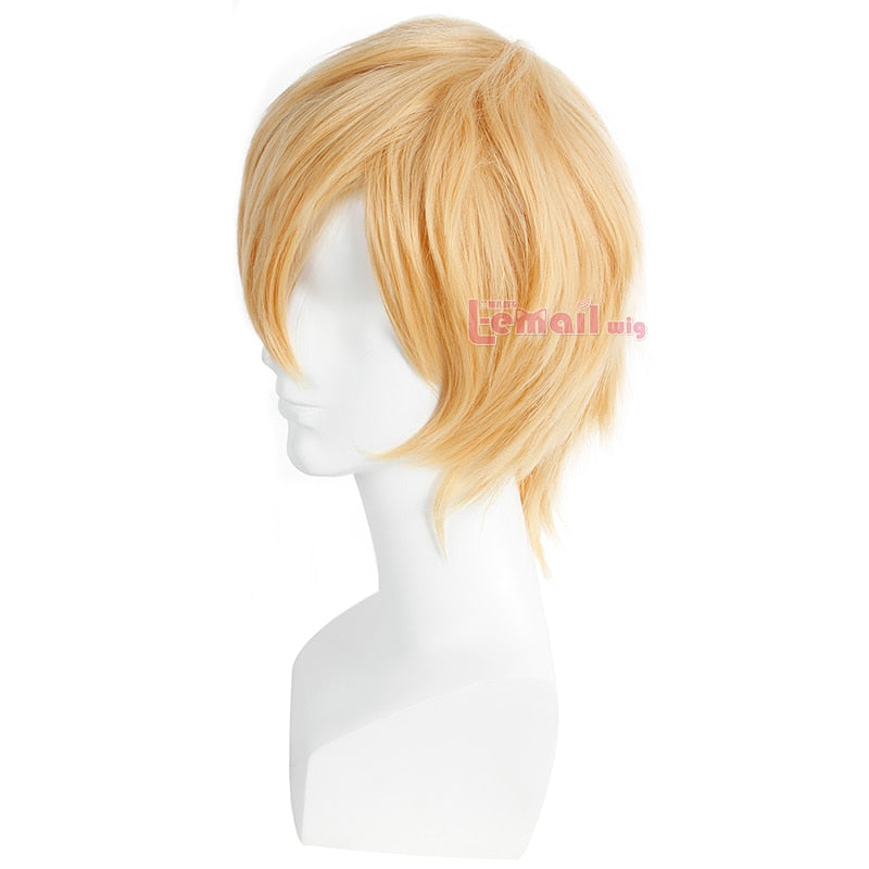 32cm/16.6inches Short Blonde Men Cosplay Wig