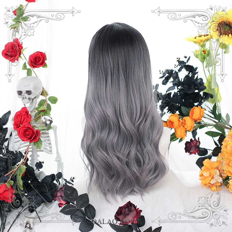 Harajuku Soft Girl Gentle Grey Long Curly Lolita Wig
