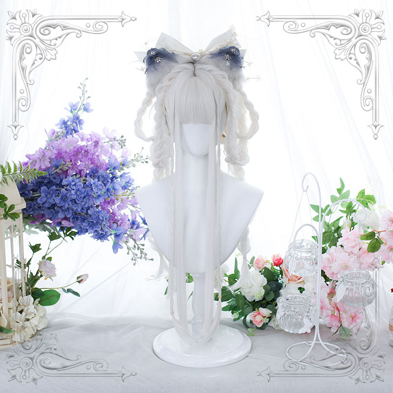 White Lolita White Long Straight Cosplay Wig