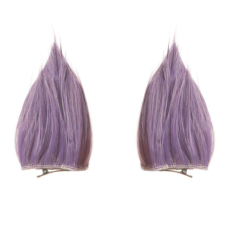 Game Genshin Impact Keqing Long Mixed Purple Ponytail Cosplay Wigs With Ears - lemailwigs