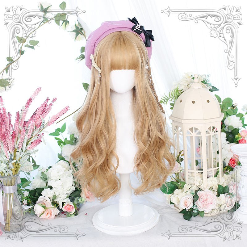 Lolita Blonde Long Curly Cosplay Wig - lemailwigs