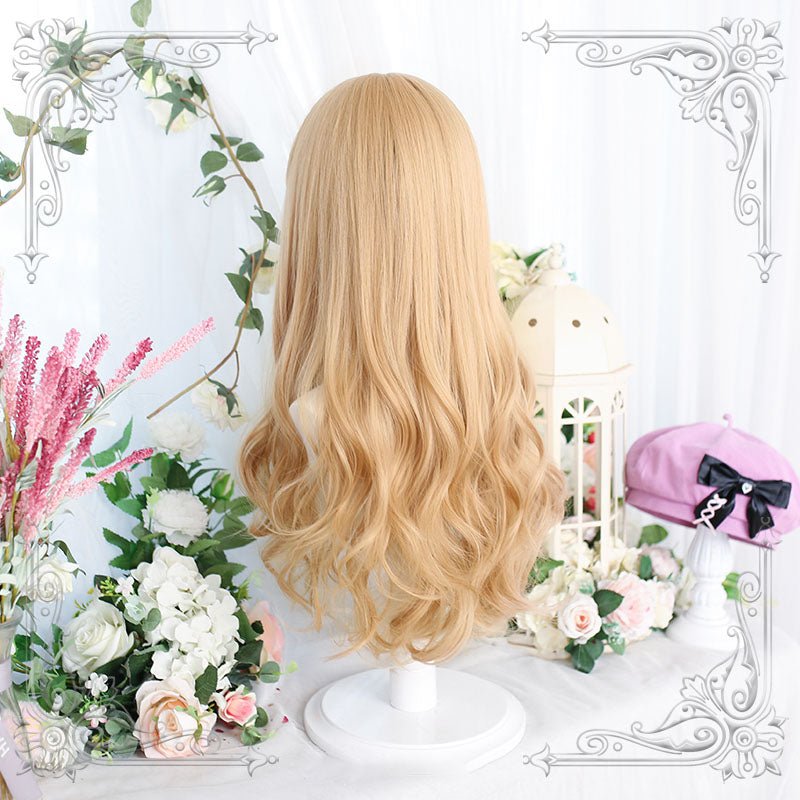 Lolita Blonde Long Curly Cosplay Wig - lemailwigs