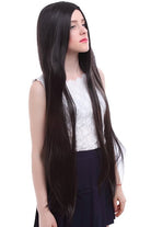 100cm Long Black Straight Cosplay Hair Wigs - lemailwigs