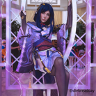 100cm Purple Genshin Impact Raiden Shogun Cosplay Wig - lemailwigs