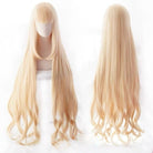 110cm Long Blonde Curly Arknights Nightingale Cosplay Wigs with Flat Bang - lemailwigs