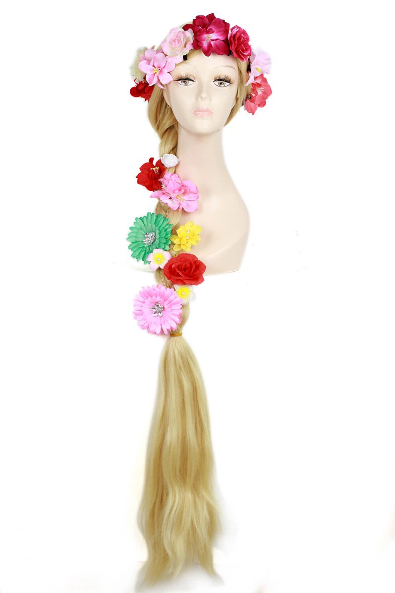 120cm Super Long Blonde Cosplay Wigs Tangled Braid Wigs C23 - lemailwigs