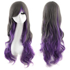 15 Colors Gradient Big Wave Long Curly Hair Cosplay Wigs - C - lemailwigs