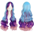 15 Colors Gradient Big Wave Long Curly Hair Cosplay Wigs - F - lemailwigs