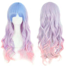 15 Colors Gradient Big Wave Long Curly Hair Cosplay Wigs - J - lemailwigs