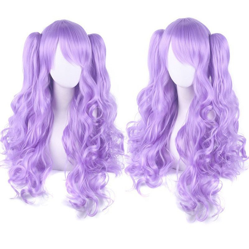 18 Colors Anime Lolita Double Tail Cute Cosplay Wigs - G - lemailwigs