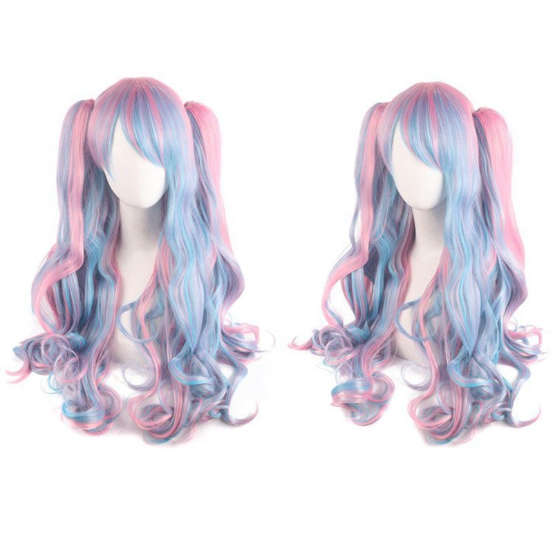 18 Colors Anime Lolita Double Tail Cute Cosplay Wigs - I - lemailwigs