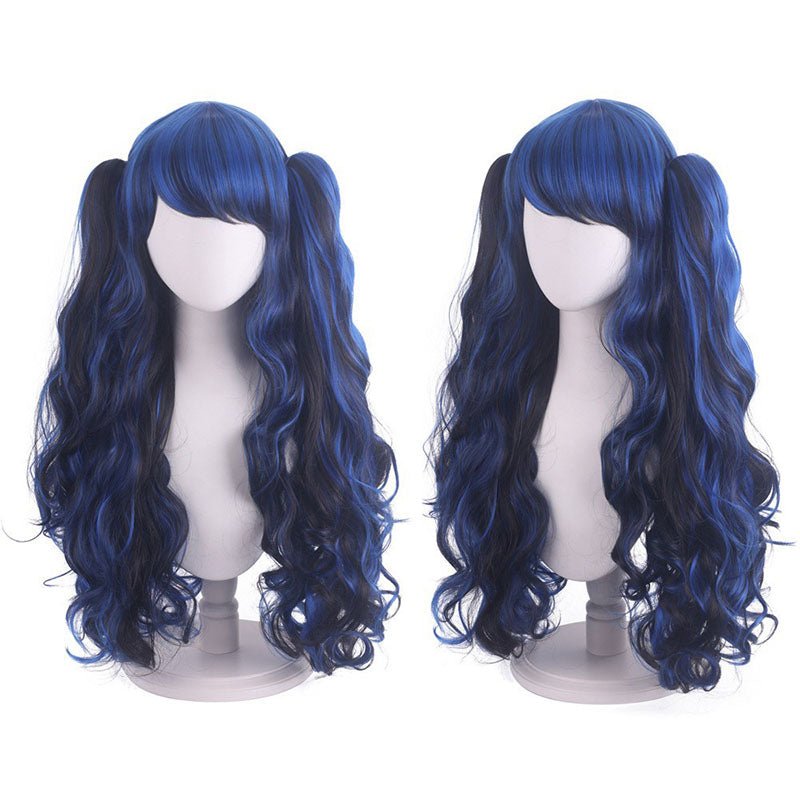 18 Colors Anime Lolita Double Tail Cute Cosplay Wigs - L - lemailwigs