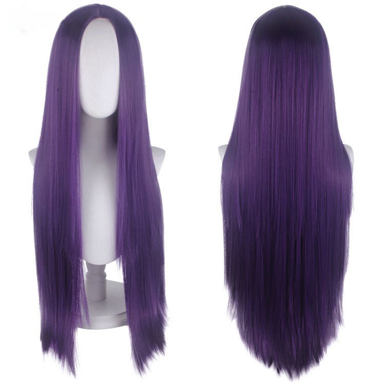 23 Colors 80cm Long Straight Middle Score Cosplay Wigs - C - lemailwigs