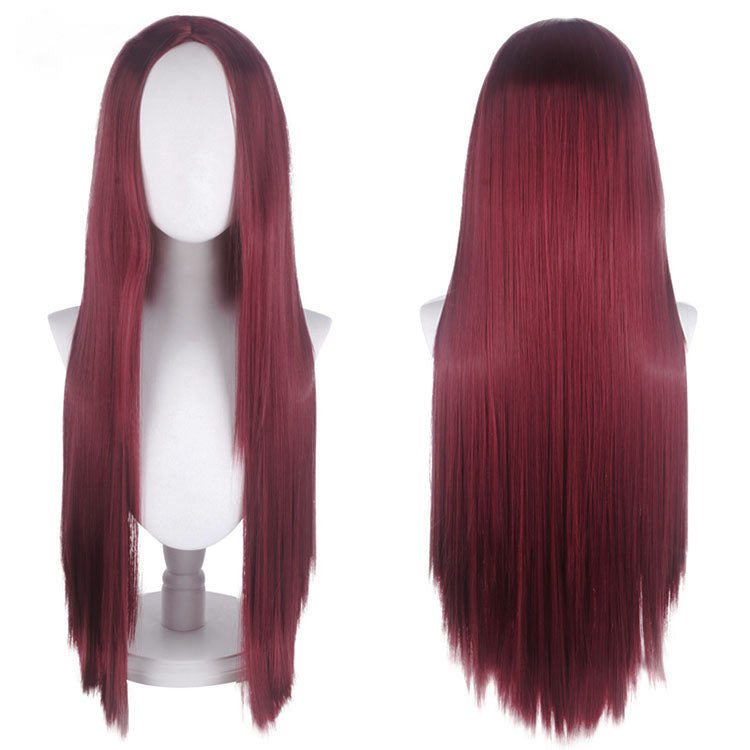 23 Colors 80cm Long Straight Middle Score Cosplay Wigs - F - lemailwigs