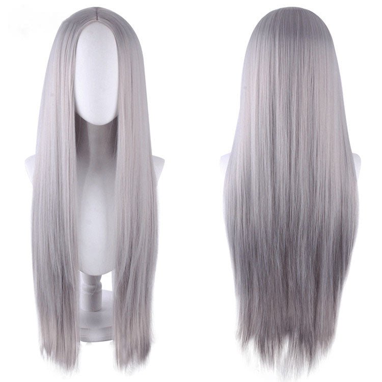 23 Colors 80cm Long Straight Middle Score Cosplay Wigs - H - lemailwigs