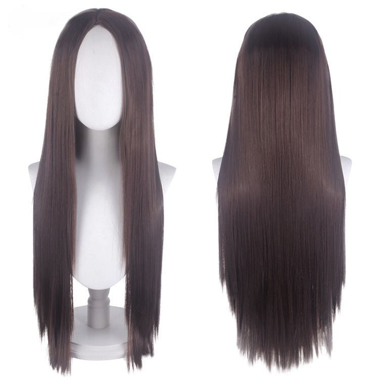 23 Colors 80cm Long Straight Middle Score Cosplay Wigs - K - lemailwigs