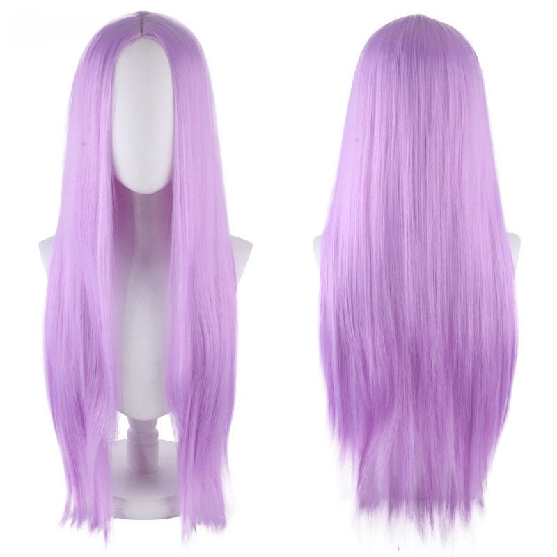 23 Colors 80cm Long Straight Middle Score Cosplay Wigs - L - lemailwigs