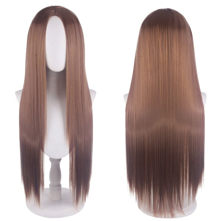 23 Colors 80cm Long Straight Middle Score Cosplay Wigs - O - lemailwigs