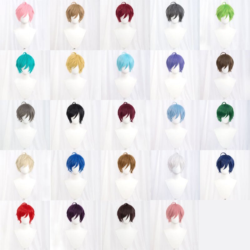 24 Colors 30CM Men Short Cosplay Wigs - lemailwigs