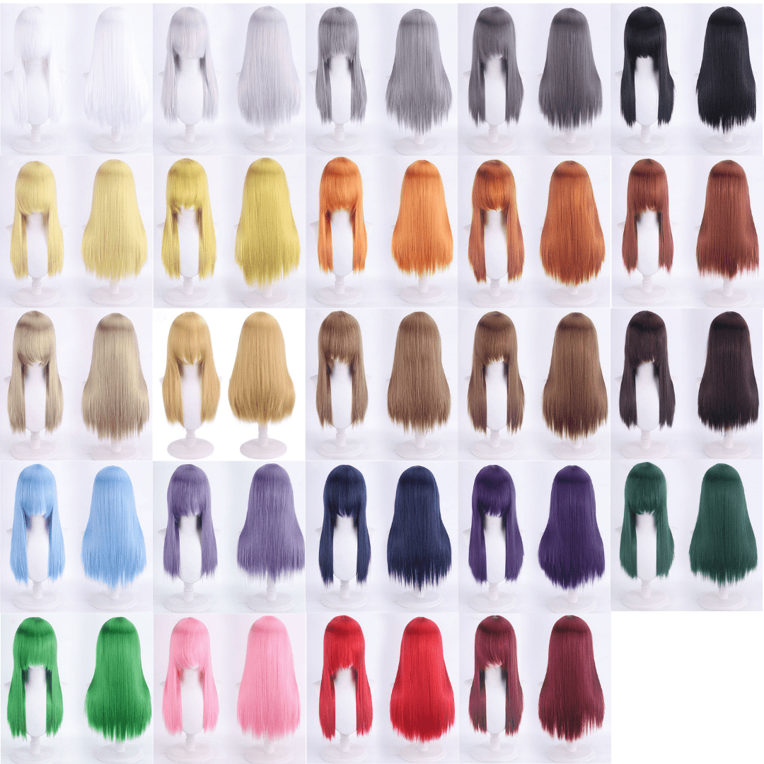 24 Colors 60cm Long Straight Cosplay Wigs - lemailwigs