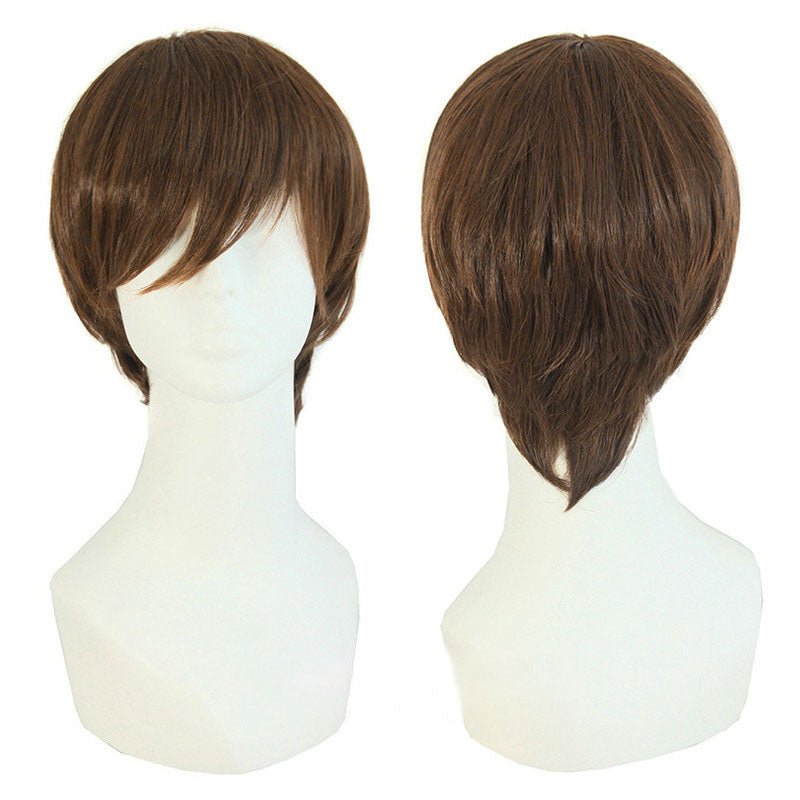 25cm Universal Short Straight Cosplay Wigs - C - lemailwigs