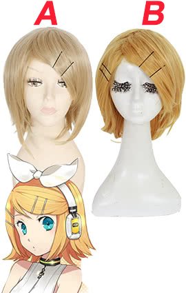 30 - 35cm Short Kagamine Rin Cosplay Wigs Two Styles - lemailwigs