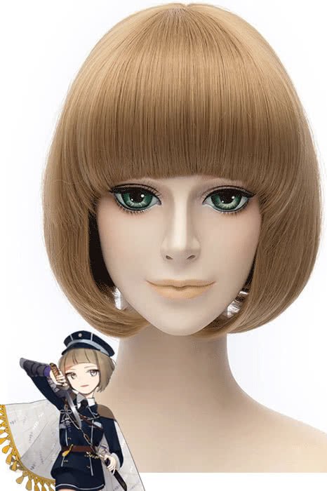 30cm Short Brown Touken Ranbu Online Maedatoushirou Cosplay Wig - lemailwigs