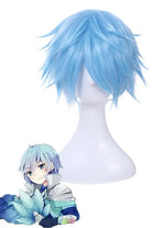 30cm Short Cosplay Wigs King of Glory Zhuge Liang Blue Anime Party Hair - lemailwigs