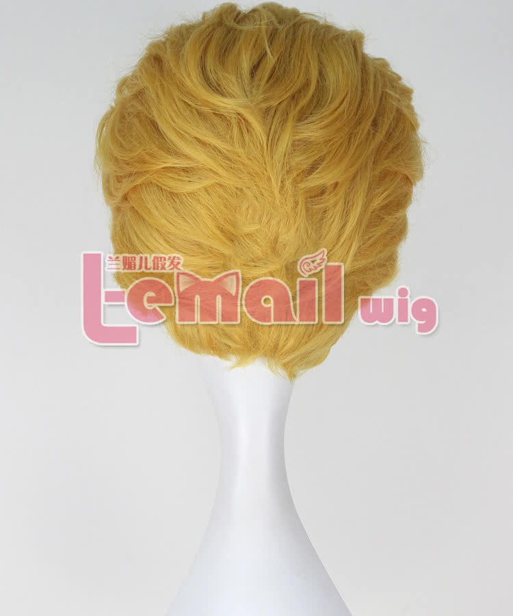 30cm Short JoJo's Bizarre Adventure Kira Yoshikage Gloden Cospaly Wigs - lemailwigs